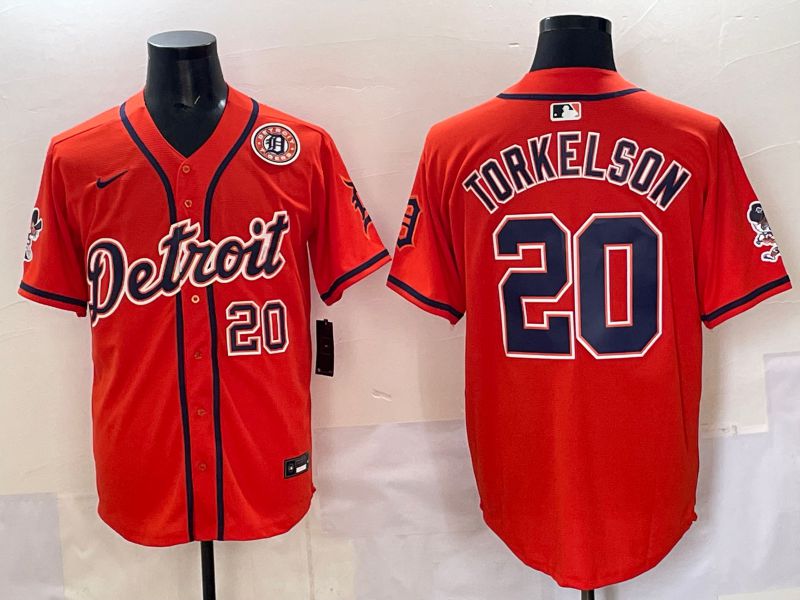Men 2025 Detroit Tigers #20 Torkelson Orange Nike MLB Jersey style 05